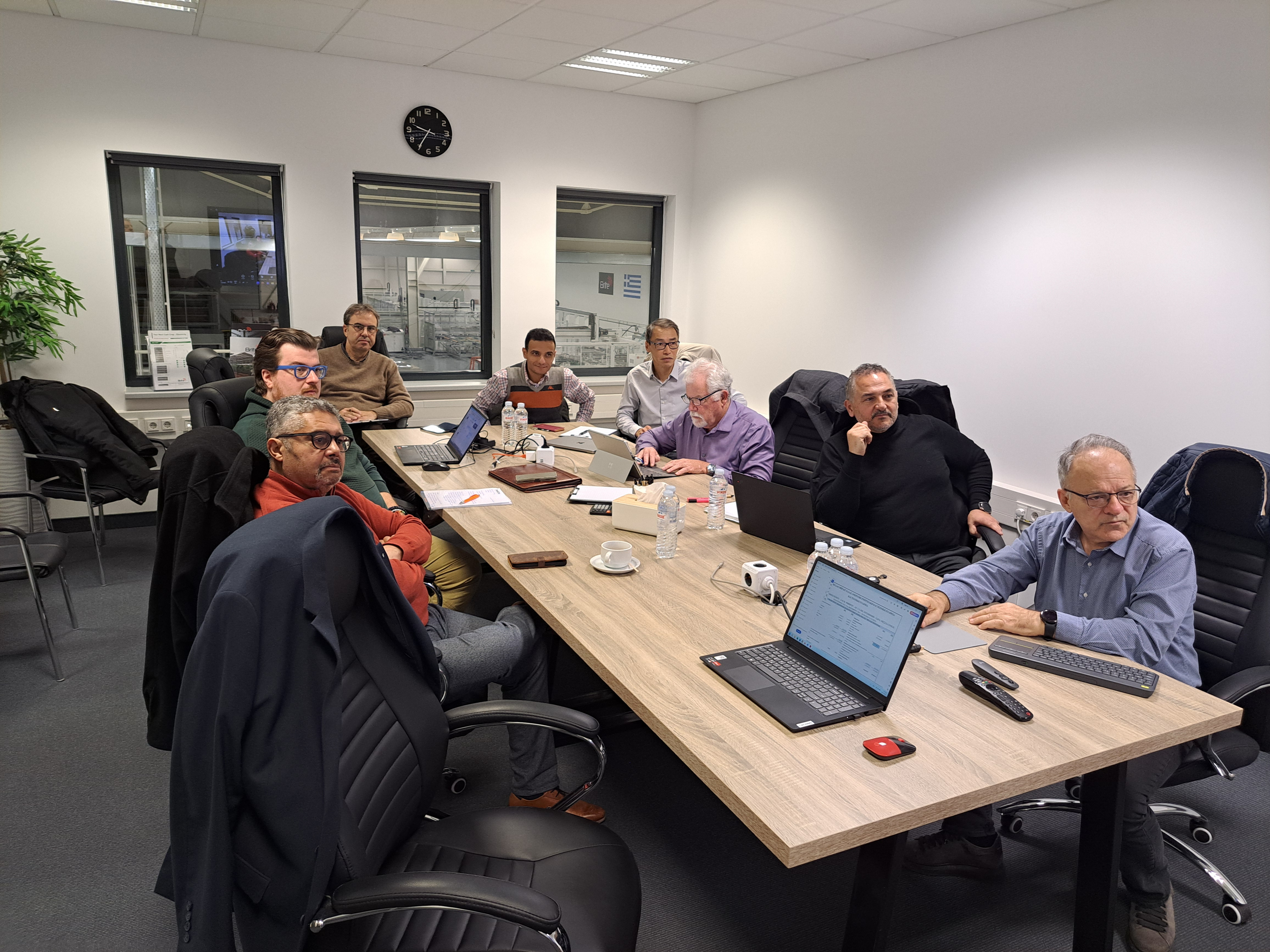 Photo from Brite Solar’s annual sales and staff meeting held at the new factory in Patras, bringing together a growing international team.