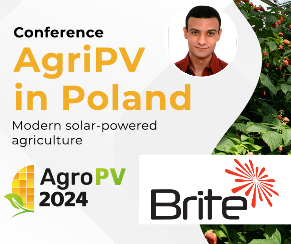 Brite Solar team member participating in AgroPV 2024, exchanging insights with key stakeholders in the Polish agricultural sector.