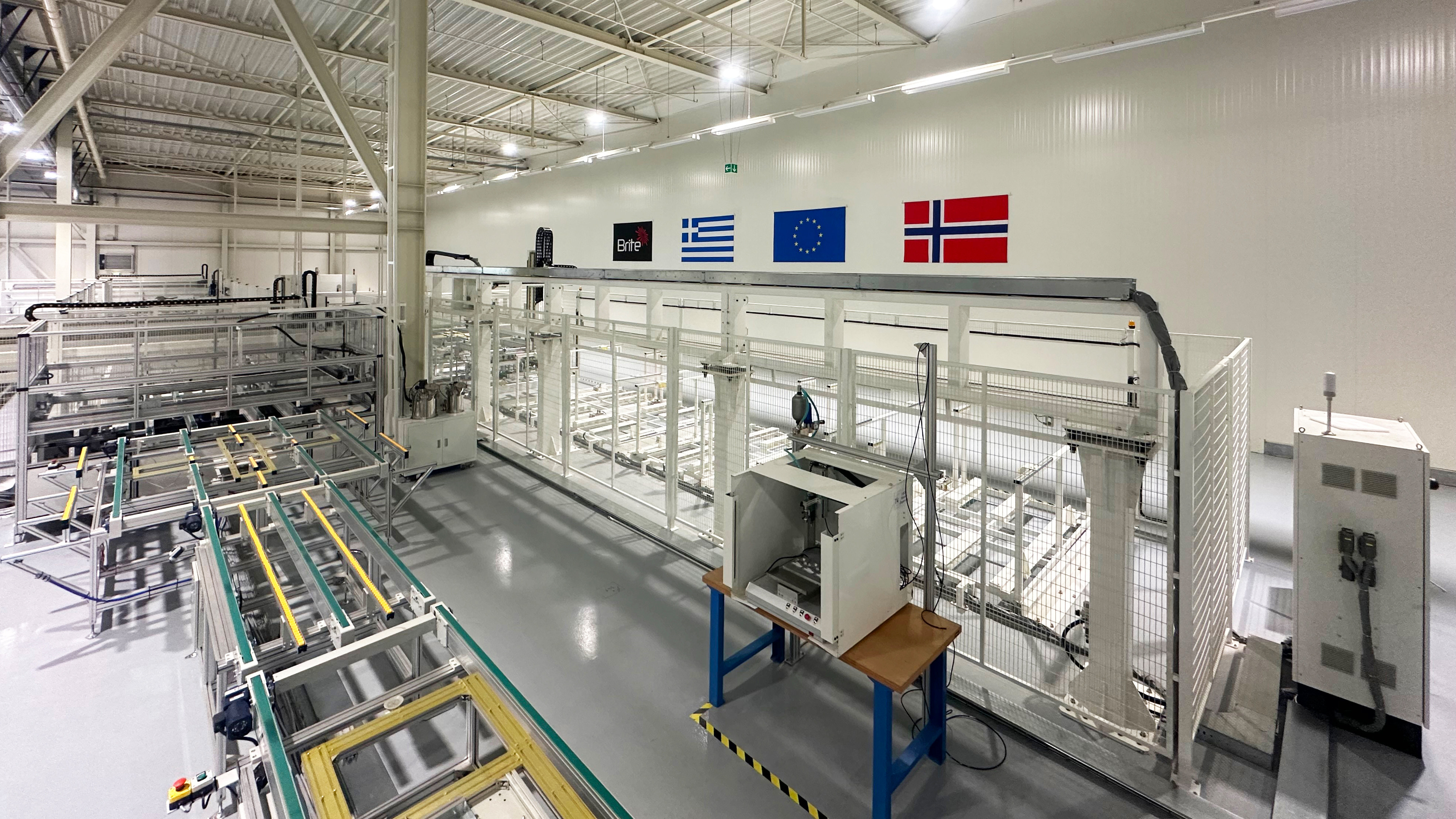 A panoramic view of Brite Solar’s production floor, where advanced solar technology comes to life.
